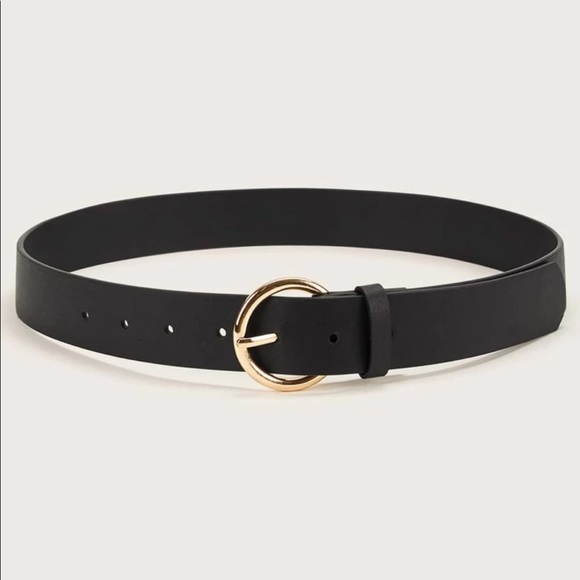 Vegan leather gold belt brown camel black - Picture 2 of 7